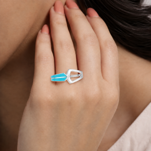 Picture of 925 Silver Turquoise Arrow Ring