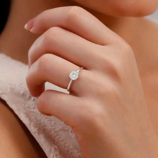 Picture of 925 Silver Solitaire CZ Ring