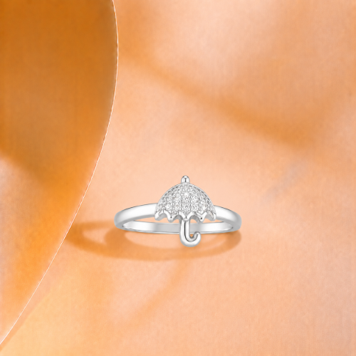 Picture of 925 Silver Umbrella CZ Ring
