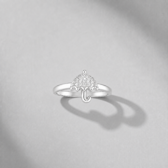 Picture of 925 Silver Umbrella CZ Ring