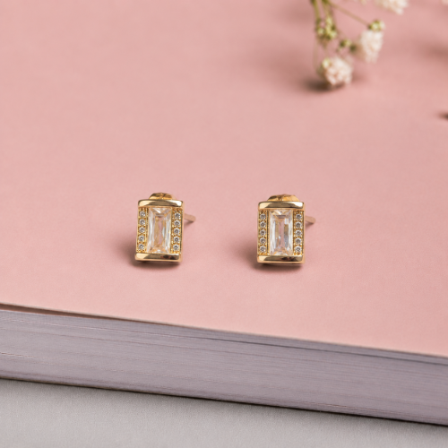 Picture of 925 Silver Baguette Stud Earrings