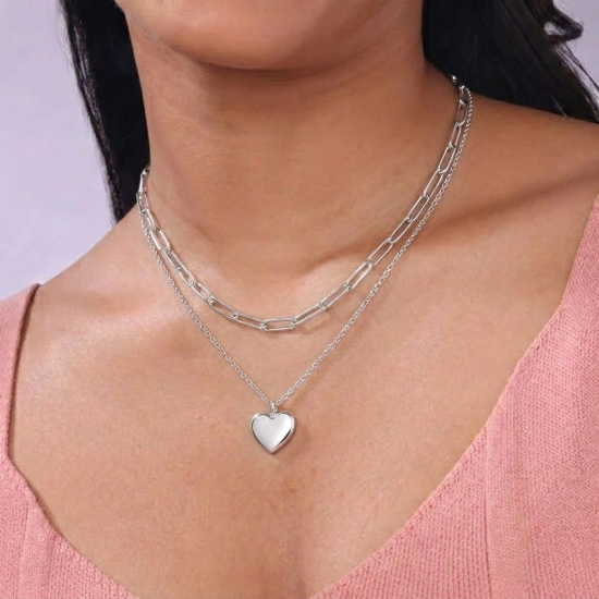 Picture of 925 Silver Heart Chain  & Necklace