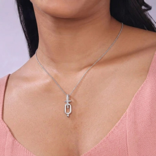 Picture of 925 Silver Link Chain & Pendant