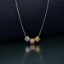 Picture of 925 Silver Tri-Color CZ Cube Pendant