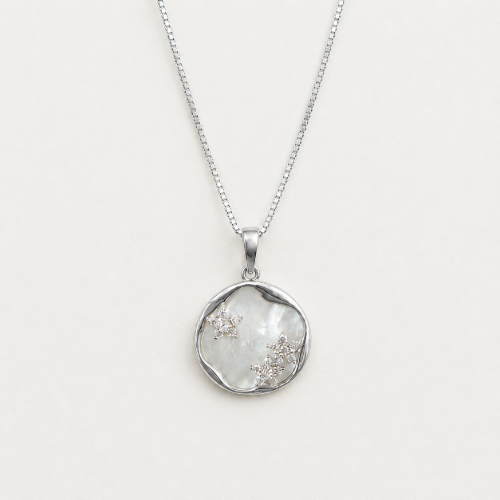 Picture of 925 Sterling Silver Mother of Pearl Star Pendant