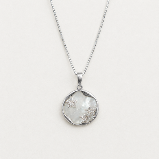 Picture of 925 Sterling Silver Mother of Pearl Star Pendant