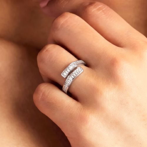Picture of 925 Silver Baguette Ring