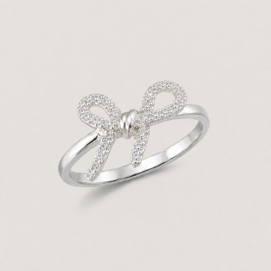 Picture of 925 Silver CZ Bow Ring
