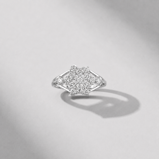 Picture of 925 Silver Floral CZ Ring