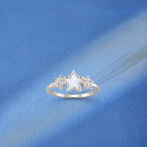 Picture of 925 Silver Mother of Pearl Star Ring