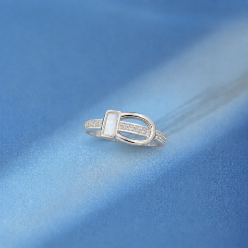 Picture of 925 Silver Opal Buckle Ring