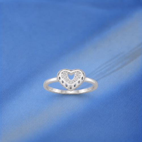 Picture of 925 Silver Open Heart CZ Ring