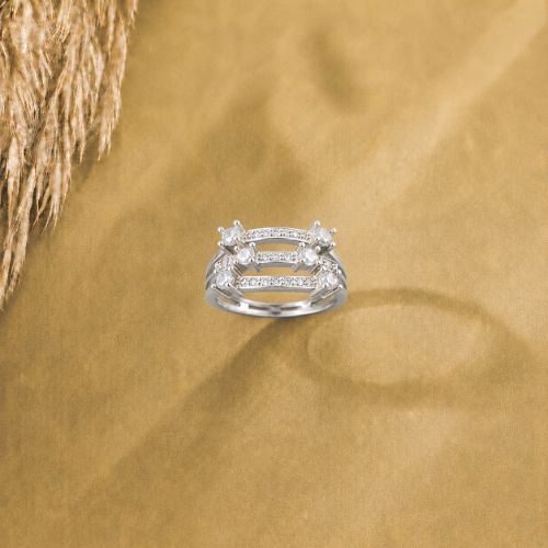 Picture of 925 Silver Triple Row CZ Ring