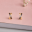 Picture of 925 Silver Gold X Stud Earrings