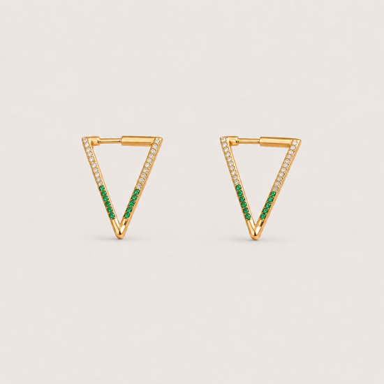 Picture of Triangle CZ Stud Earrings