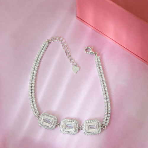 Picture of 925 Silver Emerald CZ Bracelet