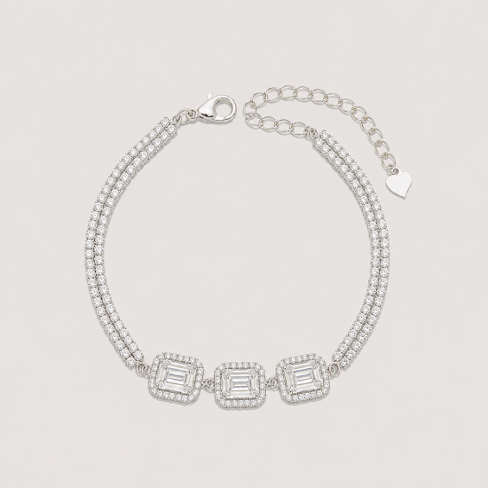 Picture of 925 Silver Emerald CZ Bracelet