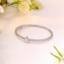 Picture of 925 Sterling Silver Pear Cut Solitaire CZ Bangle Bracelet