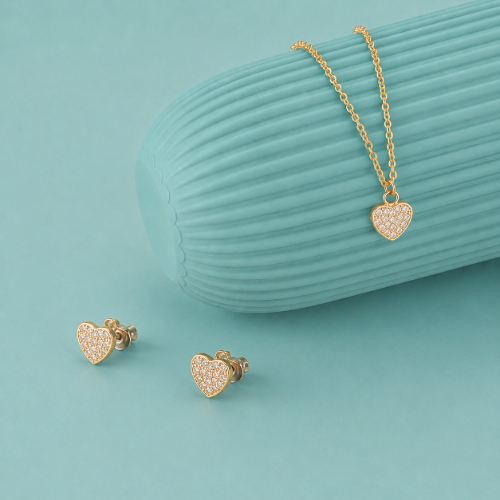 Picture of 925 Silver Heart Pendant Set