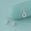 Picture of 925 Silver Textured Oval Pendant & Stud Earrings Set