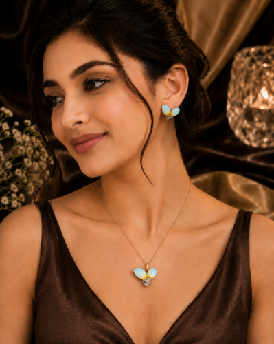 Picture of Pastel Butterfly Jewelry Set