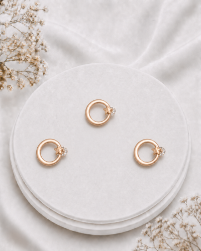 Picture of Rose Gold Star Circle Jewelry Set