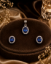 Picture of Royal Blue Oval Halo Set