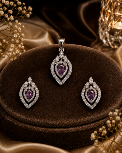 Picture of Royal Purple Teardrop Halo Set