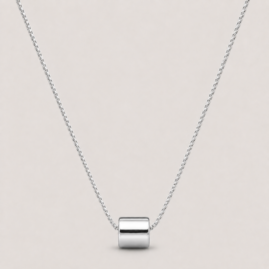 Picture of 925 Minimal Barrel Silver Necklace