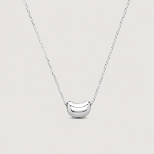 Picture of 925 Bean Charm Silver Necklace