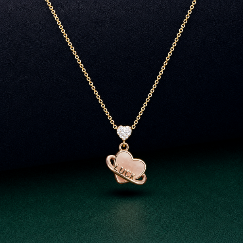 Picture of 925 Lucky Heart Gold Necklace