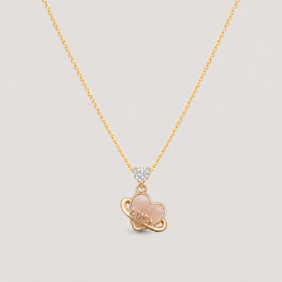 Picture of 925 Lucky Heart Gold Necklace