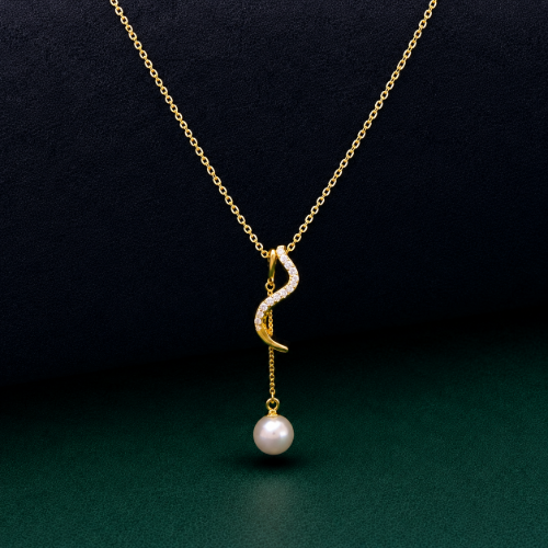 Picture of 925 Silver Pearl Twist Necklace