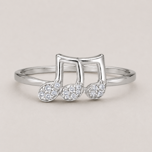 Picture of 925 Silver Music Note Ring