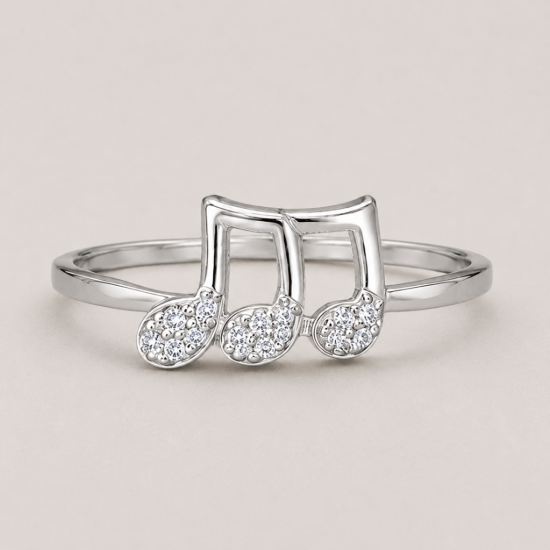 Picture of 925 Silver Music Note Ring
