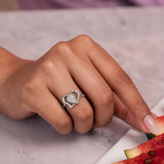 Picture of 925 Silver Heart CZ Ring
