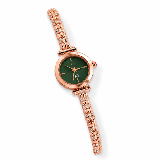 Picture of Emerald Gold Silver Watch