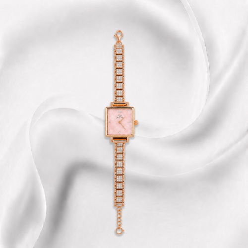 Picture of 925 Silver Rose Gold Square Watch
