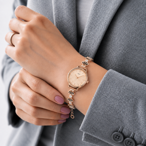 Picture of 925 Sterling Silver Rose Gold Bracelet Watch