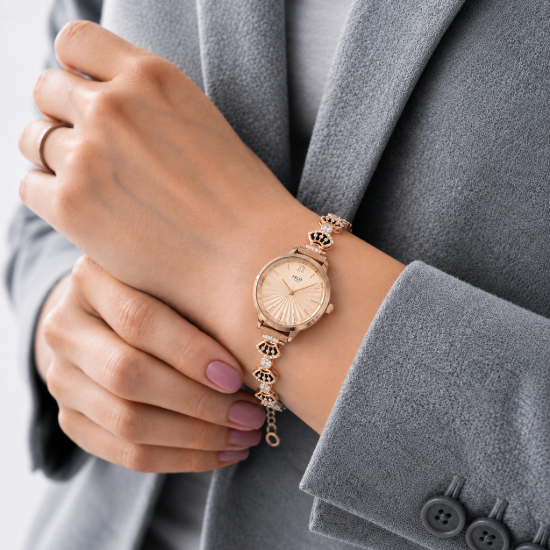Picture of 925 Sterling Silver Rose Gold Bracelet Watch