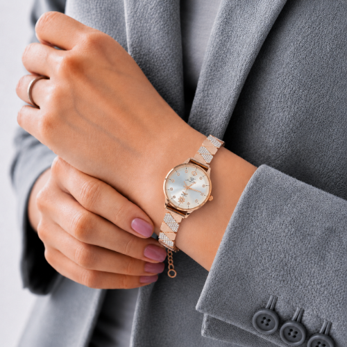 Picture of 925 Sterling Silver Rose Gold Bracelet Watch
