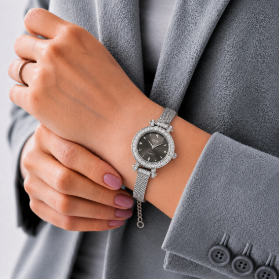 Picture of 925 Sterling Silver Rhodium Bracelet Watch