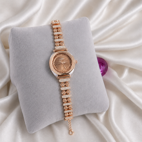 Picture of 925 Sterling Silver Rose Gold Bracelet Watch