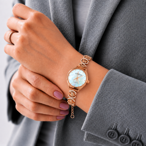 Picture of 925 Sterling Silver Rose Gold Bracelet Watch