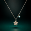 Picture of 925 Silver Floral Blue Gemstone Pendant Necklace