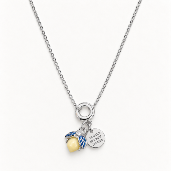 Picture of 925 Sterling Silver Blue Wing Charm Pendant Necklace