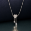Picture of 925 Silver Floral Pearl Drop Necklace