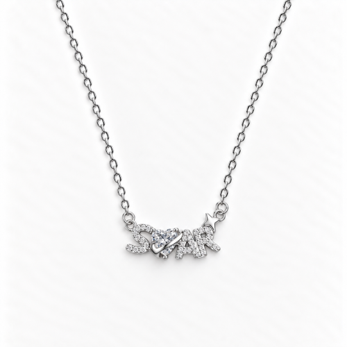 Picture of 925 Silver Sparkle Star Name Pendant Necklace
